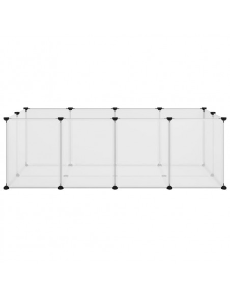 Gabbia per Piccoli Animali Trasparente 144x74x46,5cm PP Acciaio