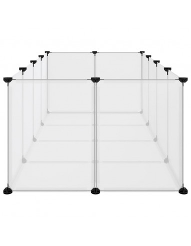 Gabbia per Piccoli Animali Trasparente 144x74x46,5cm PP Acciaio