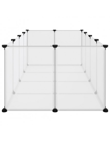 Gabbia per Piccoli Animali Trasparente 144x74x46,5cm PP Acciaio