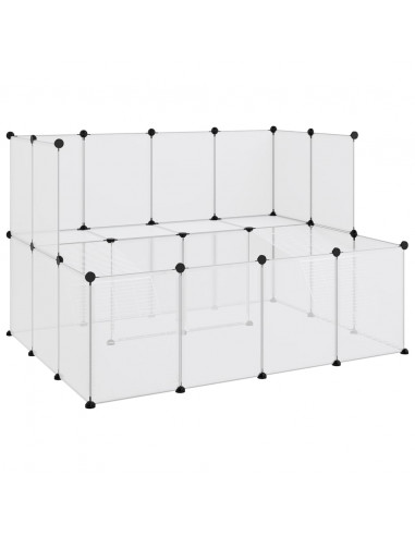 Gabbia per Piccoli Animali Trasparente 143x107x93 cm PP Acciaio