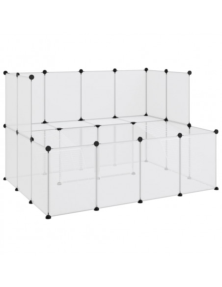 Gabbia per Piccoli Animali Trasparente 143x107x93 cm PP Acciaio