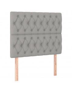 Giroletto a Molle con Materasso Grigio Chiaro 90x190 cm Tessuto 2