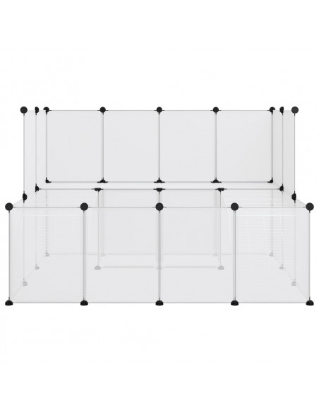Gabbia per Piccoli Animali Trasparente 143x107x93 cm PP Acciaio