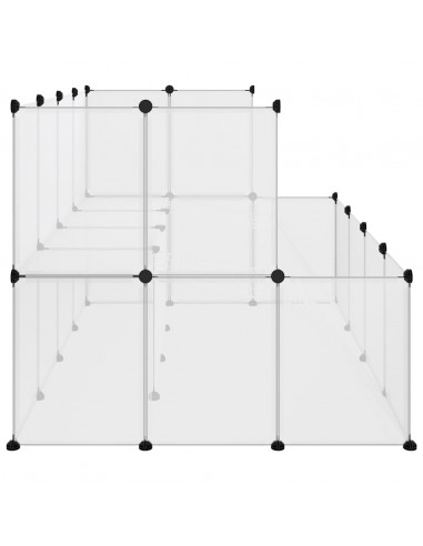 Gabbia per Piccoli Animali Trasparente 143x107x93 cm PP Acciaio