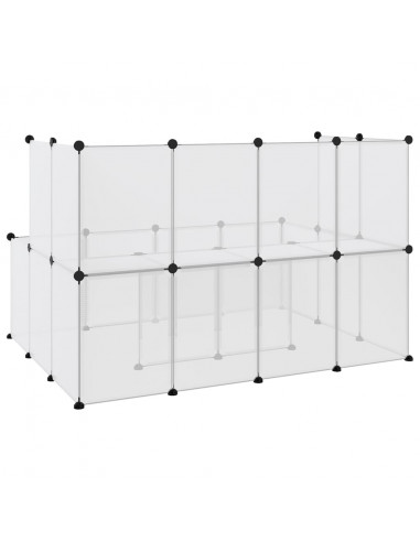 Gabbia per Piccoli Animali Trasparente 143x107x93 cm PP Acciaio