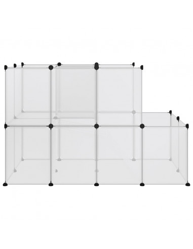 Gabbia per Piccoli Animali Trasparente 142x74x93cm PP e Acciaio