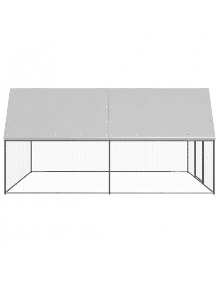 Gabbia per Polli da Esterno 3x4x2 m in Acciaio Zincato