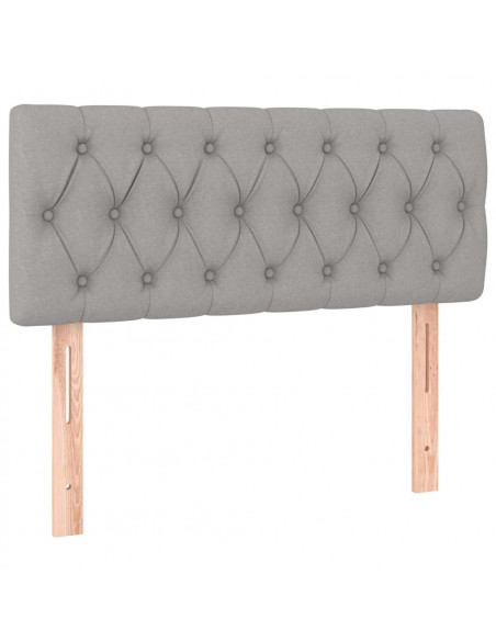 Giroletto a Molle con Materasso Grigio Chiaro 90x190 cm Tessuto