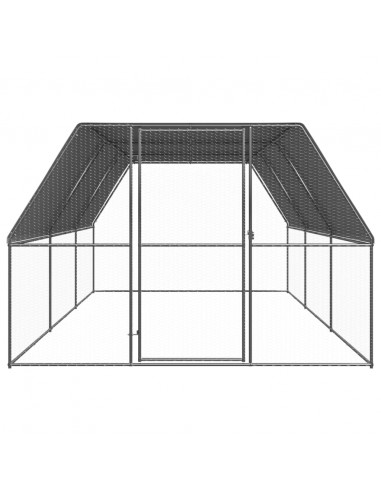 Gabbia per Polli da Esterno 3x6x2 m in Acciaio Zincato