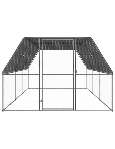 Gabbia per Polli da Esterno 3x6x2 m in Acciaio Zincato