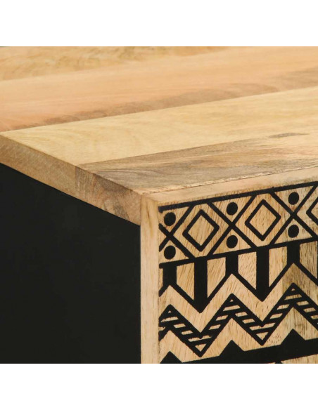 Credenza 60x33,5x75 cm in Legno Massello di Mango Grezzo