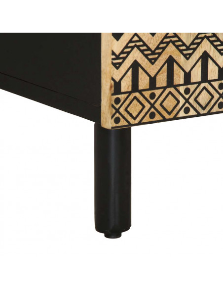 Credenza 60x33,5x75 cm in Legno Massello di Mango Grezzo
