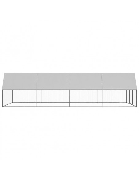 Gabbia per Polli da Esterno 3x8x2 m in Acciaio Zincato