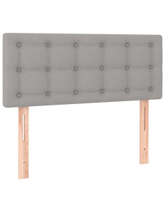 Giroletto a Molle con Materasso Grigio Chiaro 90x190 cm Tessuto 2