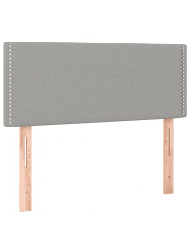 Giroletto a Molle con Materasso Grigio Chiaro 90x200 cm Tessuto