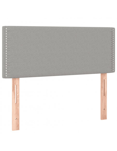 Giroletto a Molle con Materasso Grigio Chiaro 90x200 cm Tessuto