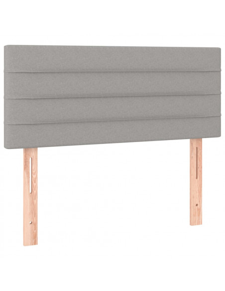 Giroletto a Molle con Materasso Grigio Chiaro 90x200 cm Tessuto