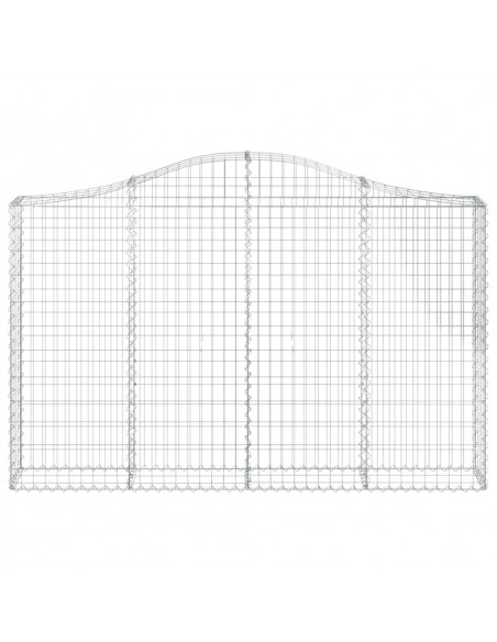 Cesti Gabbioni ad Arco 5 pz 200x30x120/140 cm Ferro Zincato