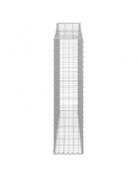 Cesti Gabbioni ad Arco 5 pz 200x30x120/140 cm Ferro Zincato