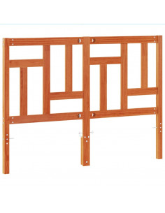 Testiera Marrone Cera 135 cm in Legno Massello di Pino