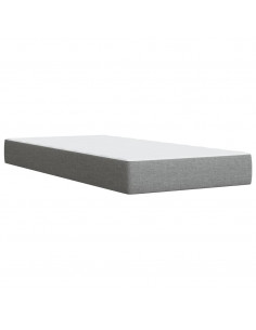 Giroletto a Molle con Materasso Grigio Chiaro 90x200 cm Tessuto 2