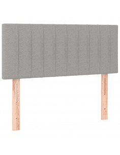 Giroletto a Molle con Materasso Grigio Chiaro 90x200 cm Tessuto 2