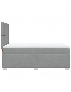 Giroletto a Molle con Materasso Grigio Chiaro 90x200 cm Tessuto 2