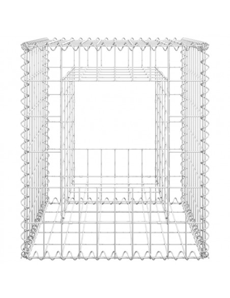 Cesti a Gabbione a Torre 2 pz 50x50x60 cm in Ferro
