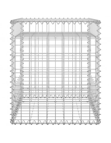 Cesti a Gabbione a Torre 2 pz 50x50x60 cm in Ferro