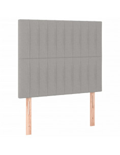 Giroletto a Molle con Materasso Grigio Chiaro 90x200 cm Tessuto