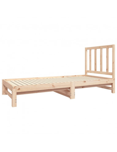 Dormeuse Estraibile 2x(90x190) cm Legno Massello di Pino