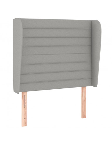 Giroletto a Molle con Materasso Grigio Chiaro100x200 cm Tessuto