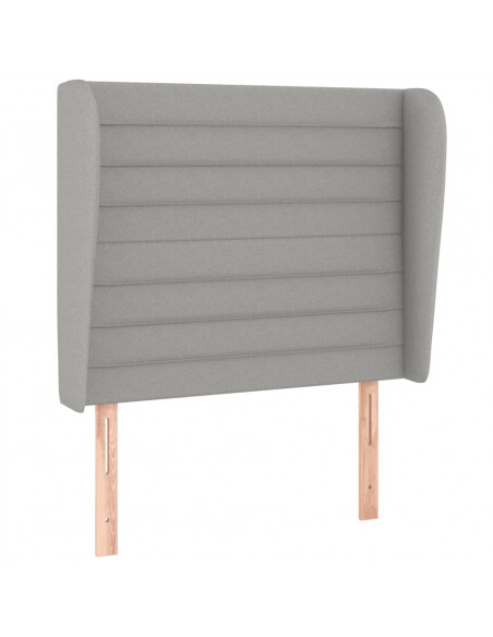 Giroletto a Molle con Materasso Grigio Chiaro100x200 cm Tessuto