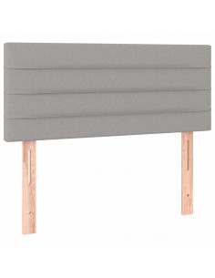 Giroletto a Molle con Materasso Grigio Chiaro100x200 cm Tessuto