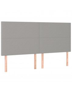 Giroletto a Molle con Materasso Grigio Chiaro160x200 cm Tessuto 2