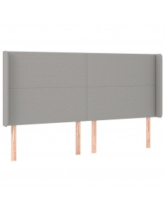 Giroletto a Molle con Materasso Grigio Chiaro160x200 cm Tessuto 2