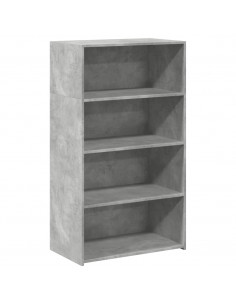 Credenza Grigio Cemento 70x41x124 cm in Legno Multistrato 2