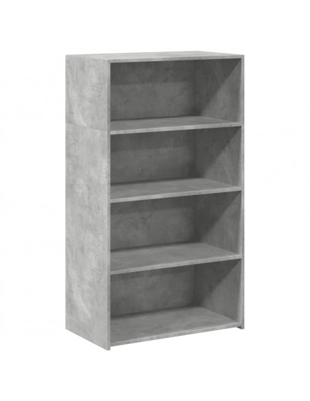 Credenza Grigio Cemento 70x41x124 cm in Legno Multistrato
