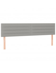 Giroletto a Molle con Materasso Grigio Chiaro160x200 cm Tessuto