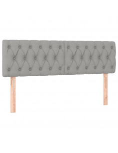 Giroletto a Molle con Materasso Grigio Chiaro160x200 cm Tessuto 2