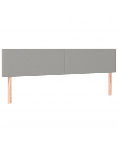 Giroletto a Molle con Materasso Grigio Chiaro160x200 cm Tessuto 2