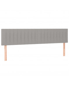 Giroletto a Molle con Materasso Grigio Chiaro160x200 cm Tessuto 2