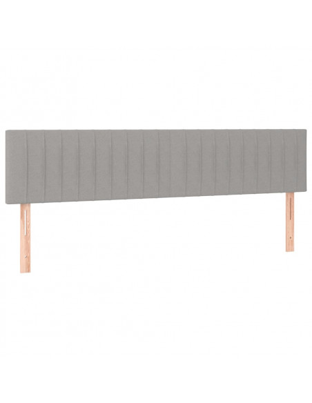 Giroletto a Molle con Materasso Grigio Chiaro160x200 cm Tessuto