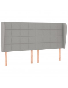 Giroletto a Molle con Materasso Grigio Chiaro180x200 cm Tessuto 2