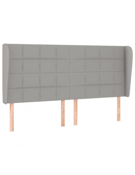 Giroletto a Molle con Materasso Grigio Chiaro180x200 cm Tessuto