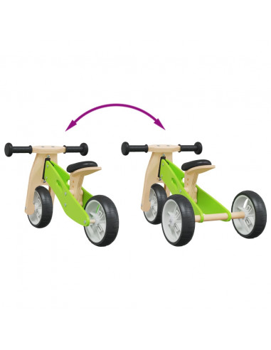 Bicicletta Senza Pedali per Bambini 2 in 1 Verde