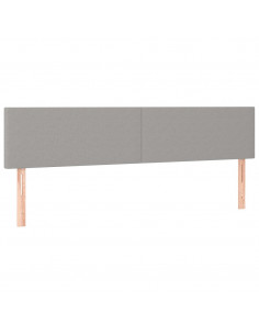 Giroletto a Molle con Materasso Grigio Chiaro180x200 cm Tessuto 2