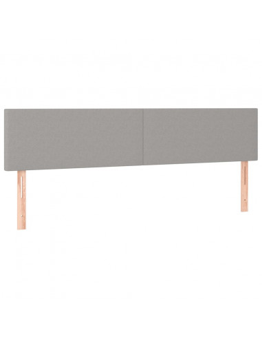 Giroletto a Molle con Materasso Grigio Chiaro180x200 cm Tessuto