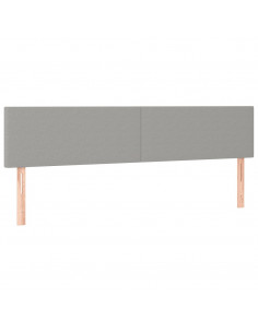 Giroletto a Molle con Materasso Grigio Chiaro180x200 cm Tessuto 2