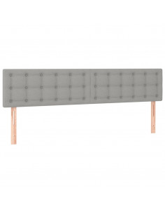 Giroletto a Molle con Materasso Grigio Chiaro180x200 cm Tessuto